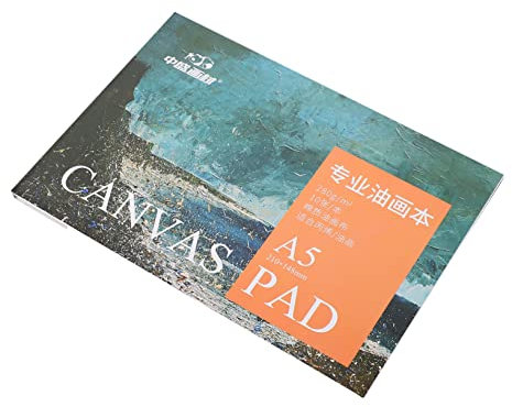 TEHAUX Buch Ölmalerei Leinwandunterlage Ölgemälde große Leere zum malen Kunst Staffelei Leinwandfarbe tragbarer Bildschirm DIY Maltuch selber Machen Baumwolltuch Weiß