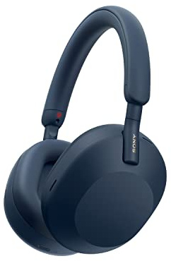 Sony WH-1000XM5 Noise Cancelling Wireless Over-Ear Headphones, Bluetooth, Clear Call Quality, Hi-Res, Up to 30hr Battery Life - Midnight Blue (Renewed)