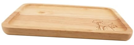 FUNNETOYU Bandeja De Madera Rectangular Para Servir Té Para Decorar La Cocina Comedor Plato Multifuncional Para Pan y Postres Diseño Rústico Madera Sólida