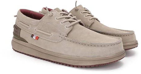 Pitas | Denver | Scarpa da Vela da Uomo | Mocassini Invernali | Scarpe Eleganti | Nautiche Invernali | Sneakers Casual | Calzatura Senza Lacci | Calzature Walkinpitas | Beige | 42