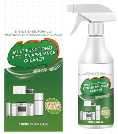 Mångsidig köksenzym rengöringsspray – högpresterande skumavfettare för ugn, spis, utrustning och glas, kraftfull allt-i-ett-köksfettrenare (1 flaska)