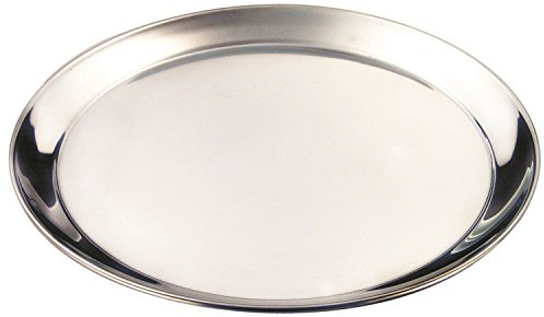 Genware NEV-52139 Round Tray, Stainless Steel, 14, 350 mm