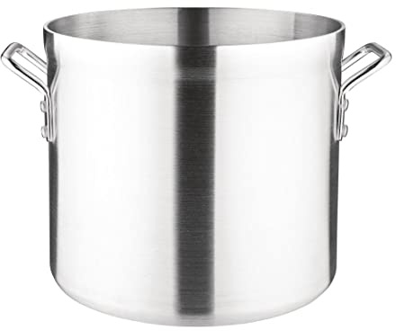 Vogue Aluminium Stock Pot 30cm - Heavy Duty Cooking Pot for Soups, Pasta, Currys S352