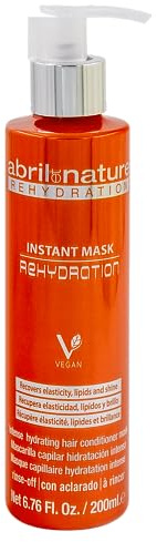 abril et nature - Mascarilla para pelo Rehydration - Máxima Hidratación para Cabellos Secos - Devuelve la Flexibilidad y Aspecto Sano - Tratamiento Profesional de Peluquería - 200 ml