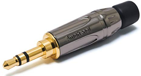 Amphenol KS3PC-AU 3.5mm Stereo Mini Plug Black/Gold