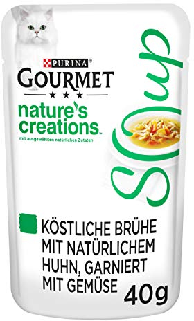 Gourmet PURINA GOURMET Crystal Soup für Katzen mit naturbelassenem Huhn und Gemüse, 32er Pack (32 x 40g)