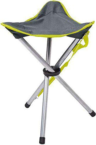 Happy People 78506 - Sgabello a Tre Gambe richiudibile, 32 x 32 x 42, Colore: Grigio