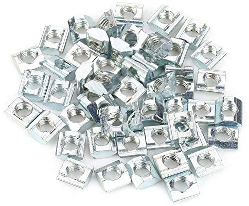 Écrou en T, 50pcs M6 * 10 * 5 Écrous coulissants en T Écrous en Acier au Carbone Écrou profilé en Aluminium Écrou profilé en T Fixation pour Accessoires profilés