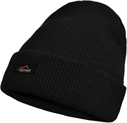 normani Herren Strick Skimütze mit Thinsulate Thermofütterung (3M 40g) Einheitsgröße Farbe Schwarz