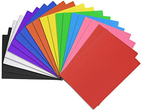 sourcing map 20pcs Corrugated Cardboard Paper Sheets,Colorful,7.87-inch x 11.82-inch,for Craft and DIY Projects