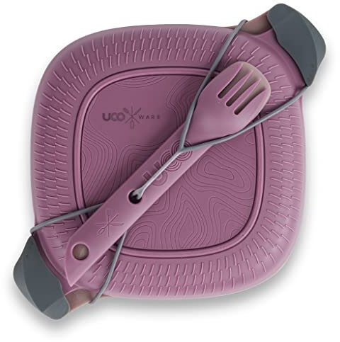 UCO Recycled ECO 5-Piece Camping and Outdoor Mess Kit with Bowl, Plate, Switch Spork Utensil Set