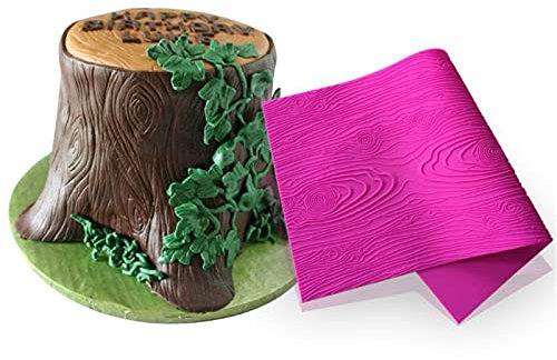 TROYSINC Baumrinde Silikonform Baumrinde Geformter Kuchen Dekorieren Fondantkuchenform,Torten-Modellierwerkzeug,DIY Holz Textur Tortendeko Geprägtes Prägematte Strukturmatte