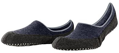 FALKE Herren Stoppersocken Cosyshoe Invisible M Hp Wolle rutschhemmende Noppen 1 Paar, Blau Darkblue 6681, 43/44 EU