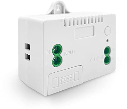 DieseRC Interruptor de Luz Cinético Inalámbrico Controlador Receptor de Relé de 10 A con Fusible