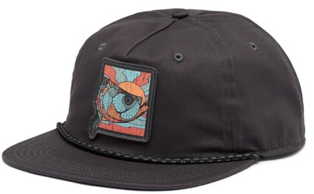Columbia Unisex PFG Tack Snap Back Hat, Shark/Sunset Fish Graphic, One Size