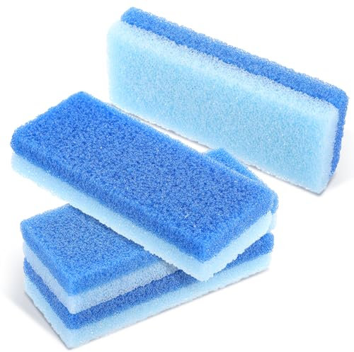 Qianyu 4 Stück Fuß-Bimssteinschwamm und -Schrubber für Füße Fersen Hornhaut Abgestorbene Haut Beseitigt Hornhaut Raue Fersen Sicher Einfach Abgestorbene Haut Peeling-Werkzeug für Pediküre-Salons