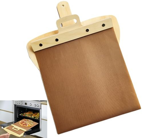 Syiyunran Pala Per Pizza Scorrevole - 1 Pezzo, Dimensioni 29x39 cm, Scivolo Pizzarette Spatola Giratutto Palo Cucina, Trasferisce Senza Sforzo Pizze, Torte, Pani, Accessori Forno a Legna