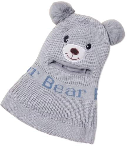 1 st kreativ barn ullhatt, söt tecknad stickad mössa, vindtät barnhatt, öronskydd, varm hatt