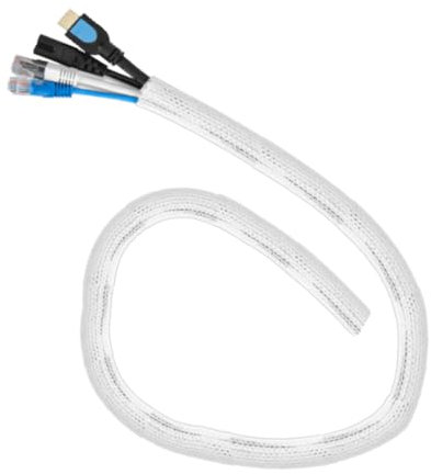 Cable Tidy Sleeve 3 Meters-10mm Cable Protector Sleeve Expandable Braided Cable Management Sleeve Pet Proof Wire Protector for Dogs Cats