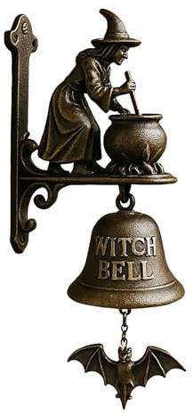 Shop Keepers - Campana para Apertura de Puerta, Anillo Manual de Bruja, Perro, Campana Decorativa Colgante para Pared del hogar, jardín, Valla, Patio, casa de Campo, Tienda, 20 cm