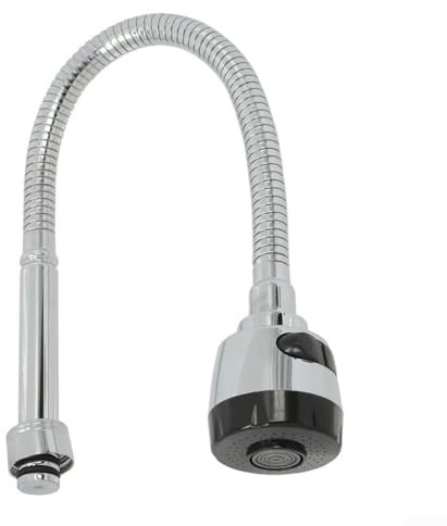 Vootnifig Rotating Kitchen Faucet with 360° Flexible Pipe, Stainless Steel Dual Flow Aerator Spout for Single and Double Basins