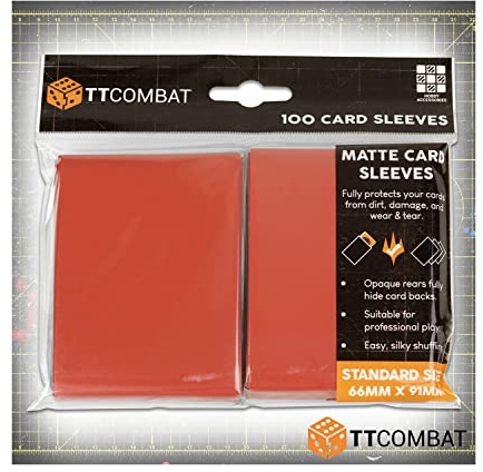 TTCombat 100 Standard Card Game Sleeves - Red