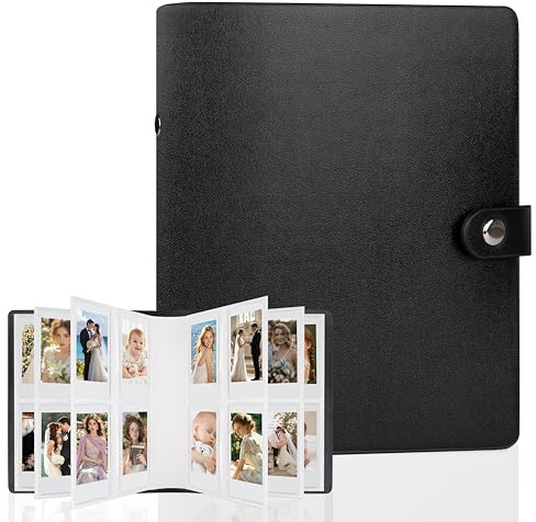256 fickor fotoalbum för kodak minibilder, kodak mini skott 2 retro snabbkamera, 2 x 3 fotopapper (5,3 x 8,6 cm) (svart)