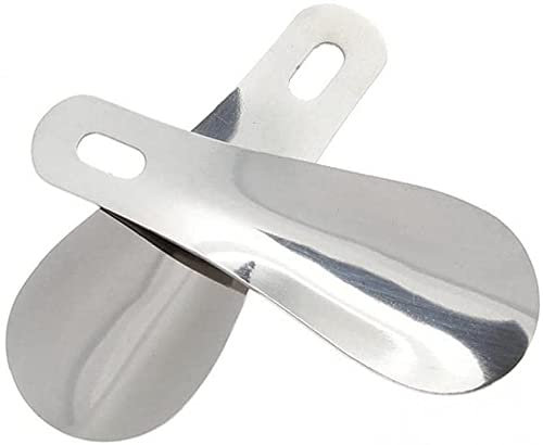 Générique 1pc Chausse-Pied en métal cuillère Portable 10 cm Chausse-Pied Professionnel Argent en Acier Inoxydable Mini Chausse-Pied