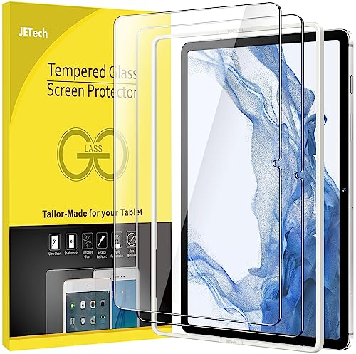 JETech Schutzfolie für Samsung Galaxy Tab S8 Plus 2022 / S7 FE 2021 / S7 Plus 2020 12,4 Zoll mit Einfaches Installationswerkzeug, Panzer Schutz Glas Folie Displayschutz, HD Klar, 2 Stück