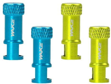 CYSKY 2 in 1 Tappi Valvola Presta con Funzione di Smontare del Nucleo Della Valvola, Copri Valvola Presta Tubeless per Bicicletta, Leggero, Durevole, Comodo (4 pezzi (Blu & Verde))
