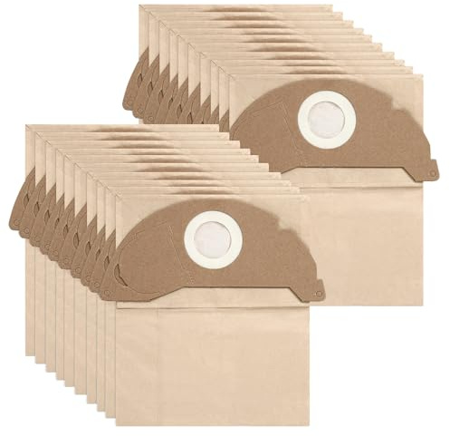20 Bolsas de Aspiradoras 6.904-322.0 para Kärcher WD2,MV2 aspiradoras robóticas,bolsas de filtro de alta compatibilidad bolsas de filtro de papel.