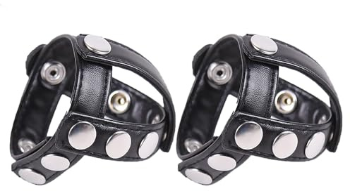 Pack de 2 Anillos para Pene y Testículos Ajustables – Cockring BDSM Premium para Erección y Retraso, Estimulación de Clítoris