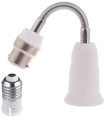 HDOYTXXM Adaptateur de douille de lampe B22 vers E27 - Rallonge de douille E27 - Flexible - Col de cygne réglable