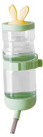 Chaies Botella para hámster, bebedero chinchilla con suspensión, botella de agua a prueba de fugas, accesorios para roedores para ardillas, conejos, animales pequeños, suministros de jaula