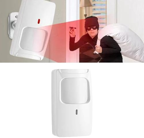 Sistema de detección de movimiento infrarrojo PIR de doble tecnología, sensor de seguridad de montaje en pared con cable con detector de movimiento inmune a mascotas para alarma doméstica