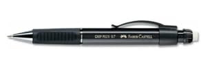 Faber-Castell 130733 – Tryck blyertspenna GRIP PLUS, mintjocklek: 0,7 mm, Skaftfärg: svart metallic