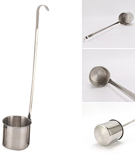 Mestolo da vino in acciaio inox, 500 ml, con gancio lungo manico per vino, contenitore per versare mestolo