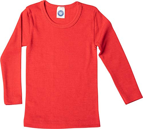 Cosilana, Maglietta intima per bambini a maniche lunghe, 70% lana (kbT), 30% seta, 128