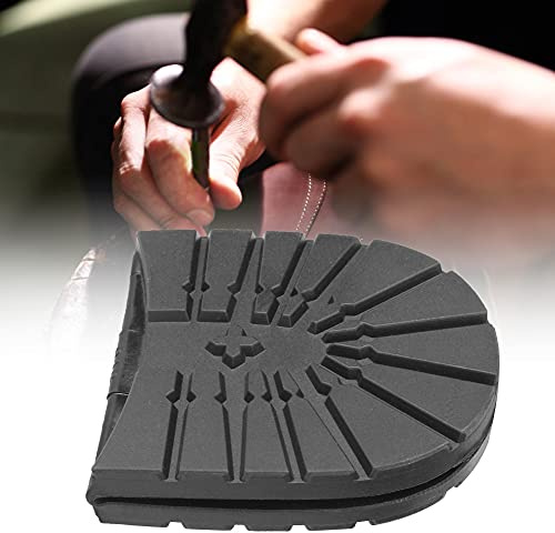 Tacones de Goma, reparación de Zapatos de Goma Sustitución de Medias Suelas de Goma Botas de Repuesto Suela silenciosa para Zapatos de tacón Negro(Black Heel)