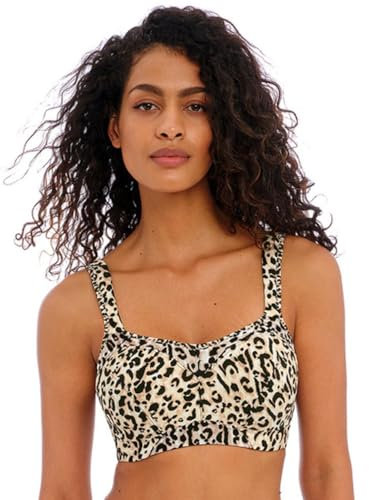 Freya Women's Octane Underwire High Impact Sports Bra, Pure Leopard, 32FF
