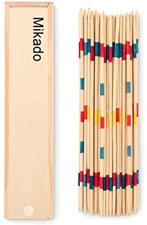Generico Wooden Board Game Shanghai Mikado Multiplayer Strategy 41 Sticks Different Color with Lockable Box Funny Family