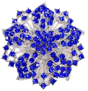 la spilla Spilla a forma di fiore con diamanti pieni di gioielli con corpetto di fiori in cristallo di diamanti grande spilla a ghirlanda accessori per maglioni blu