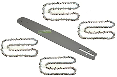 50cm 1,5mm 0,325 76 TG barra guía de motosierra + 4 x cadenas compatible con CS6220G