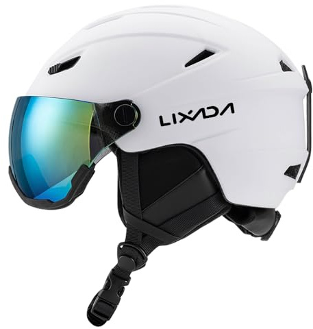 Lixada Caschi da sci, Casco da sci integrato Casco da snowboard per uomo e donna con visiera rimovibile