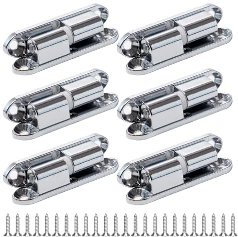 Keboyoe Bisagras para Puertas de Madera - 6 Piezas Desmontables con 24 Tornillos para Ventana, Armarios, Muebles 13*60mm