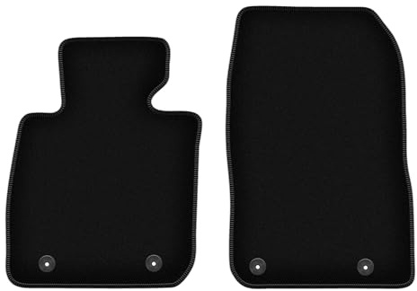 Wielganizator Velours Vorne Fußmatten passend für Mazda CX-3 (2015-) | Qualität: Basic - Genaue Passform, rutschfeste Untregrund 2-teilig - Schwarz