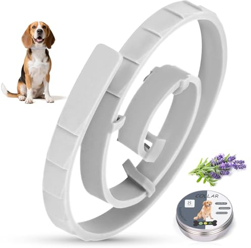Collier Anti puces pour Chien,69cm, étanche & réglable, Collier Anti Tique Chien prévient la leishmaniose. Protection 8 Mois.