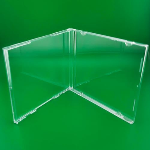 RIVERMEDIA CD Jewel Cases 25 Pack – Standard Clear Album Cases Without Tray – Replacement Carton Only – Manufactured with prime resin virgin plastic & Japanese Moulds (19589)