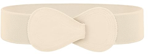 JASGOOD Ceinture Élastique Large Femmes pour Robe Grande Taille Ceinture Extensible Tendance avec Boucle en Cuir