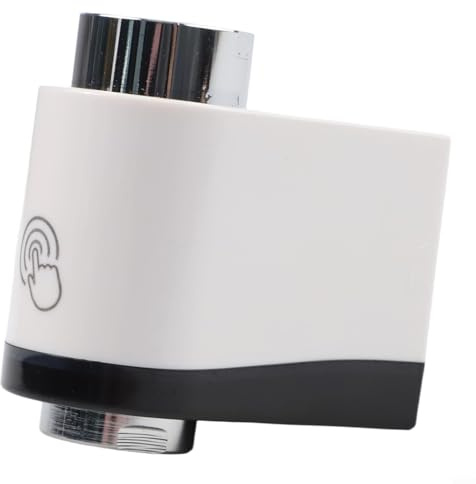 Accesorio de grifo con sensor infrarrojo con tecnología de detección dual más operación táctil Ipx6 repelente al agua de acero inoxidable ahorrador de agua (negro y blanco)